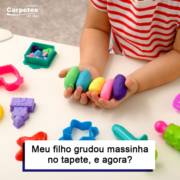 Como limpar massa de modelar do tapete