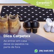 DICA CARPETEX - RETIRAR OS SAPATOS AO ENTRAR EM SUA RESIDÊNCIA