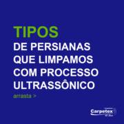 Limpezas em persianas com o processo ultrassônico
