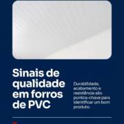 Sinais de qualidade em forros de PVC