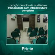 Locação de salas de auditório e treinamento com infraestrutura completa