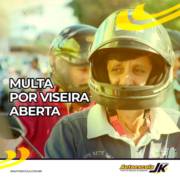 Multa por viseira aberta