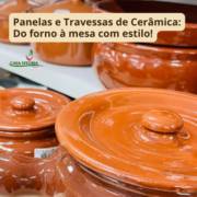 Jogo de Panelas e Travessas de Cerâmica