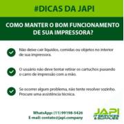 COMO MANTER O BOM FUNCIONAMENTO DE SUA IMPRESSORA?
