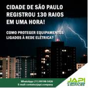 CIDADE DE SÃO PAULO REGISTROU 130 RAIOS EM UMA HORA