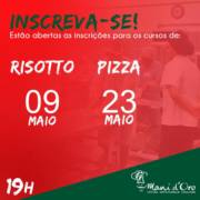 CURSO DE PIZZA E RISOTTO – INSCRIÇÕES ABERTAS
