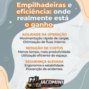 Empilhadeiras e eficiência: onde realmente está o ganho