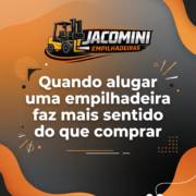 Quando alugar uma empilhadeira faz mais sentido do que comprar