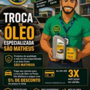 Seu carro pede cuidado. Você merece tranquilidade! Confira a troca de óleo do Posto São Matheus