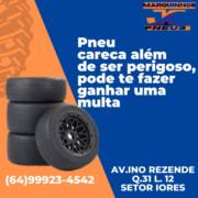 Pneu careca pode te causar multa e ainda colocar sua vida em risco! Venha para a Marquinho JC Pneus em Mineiros e garanta seus pneus novos!