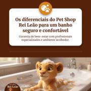 Os diferenciais do Pet Shop Rei Leão para um banho seguro e confortável