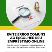 Evite erros comuns ao escolher seu empréstimo online