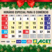 Programação Horário Comercial Dezembro