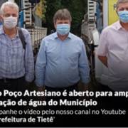 Dois novos poços artesianos são perfurados em Tietê para aumentar a captação de água
