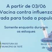 Vacina contra Influenza liberada.