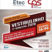 Processo Seletivo Vestibulinho 2º SEM/19.