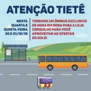 Preparamos um ônibus EXCLUSIVO para você aproveitar o #DiaD da loja de Cerquilho com conforto e praticidade!