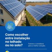 Como escolher entre instalação no telhado ou no solo?