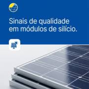 Sinais de qualidade em módulos de silício.