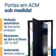 Portas em ACM: durabilidade e versatilidade para diferentes ambientes.
