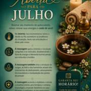 Agenda de julho aberta na Kely Massoterapia