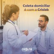 Coleta domiciliar é com a CrisLab