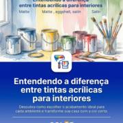 Entendendo a diferença entre tintas acrílicas para interiores