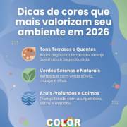 Dicas de cores que mais valorizam seu ambiente em 2026