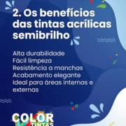 2. Os benefícios das tintas acrílicas semibrilho