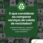 O que considerar ao comparar serviços de coleta de reciclados?