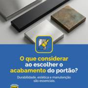 O que considerar ao escolher o acabamento do portão?