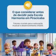 O que considerar antes de decidir pela Escola Harmonia em Piracicaba