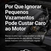 Por Que Ignorar Pequenos Vazamentos Pode Custar Caro ao Motor