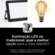 Iluminação LED ou tradicional: qual a melhor opção para o meu evento?