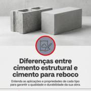 Diferenças entre cimento estrutural e cimento para reboco