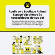 Avalie se a Boutique Animal Espaço Vip atende às necessidades do seu pet