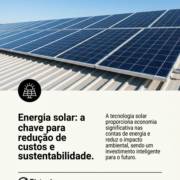 Energia solar: a chave para redução de custos e sustentabilidade