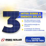 3 Mitos sobre Energia Solar