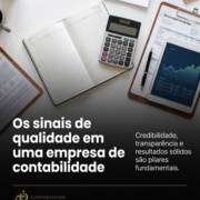 Os sinais de qualidade em uma empresa de contabilidade