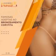 Famosas adeptas ao bronzeamento com fita