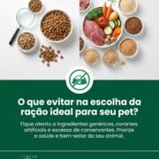 O que evitar na escolha da ração ideal para seu pet?