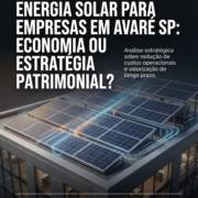 Energia Solar Para Empresas Em Avaré SP: Economia Ou Estratégia Patrimonial?