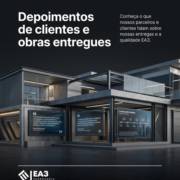 Depoimentos de clientes e obras entregues