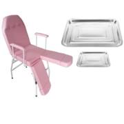 Cadeira Podologia Mecânica Rosa