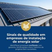 Sinais de qualidade em empresas de instalação de energia solar