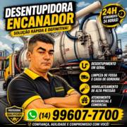 Desentupidora Encanador: atendimento 24 horas para desentupimentos, limpeza de fossa e hidrojateamento