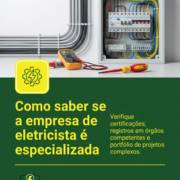 Como saber se a empresa de eletricista é especializada