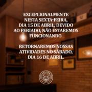Feriado 15 de Abril!