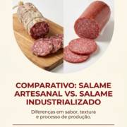 Comparativo: salame artesanal vs. salame industrializado