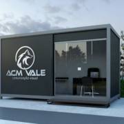 Escritório modular pronto! Com toda comunicação visual pronto para operar e pode ser transportado para qualquer lugar como stand de vendas e negócios